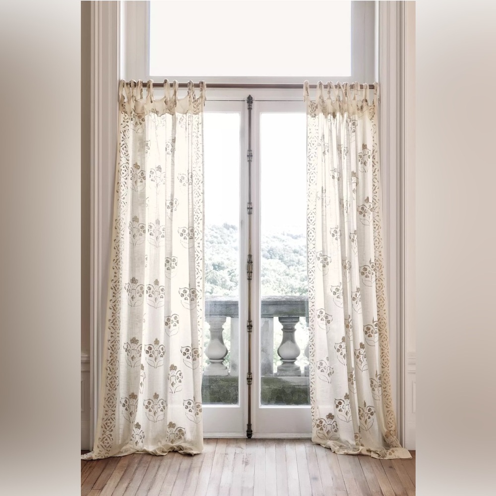 Anthropologie Gleaming Elora Curtains in Gold (2 panels)